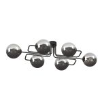 Emibig Plafondlamp Brendi Staal Zwart | Geschikt voor 6x E14 - Max 10W
