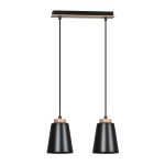 Emibig Hanglamp Bolero Staal Zwart | Geschikt voor 2x E27 - Max 15W