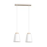 Emibig Hanglamp Bolero Staal Wit | Geschikt voor 2x E27 - Max 15W