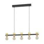 Eglo Hanglamp Chieveley Staal Zwart | IP20 - Geschikt voor 5x E27 