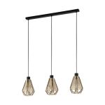Eglo Hanglamp Adwickle Staal Zwart | IP20 - Geschikt voor 3x E27 