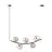 Emibig Hanglamp Ritz Staal Zwart | Geschikt voor 5x E14 - Max 10W
