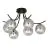Emibig Plafondlamp Boston Staal Zwart | Geschikt voor 6x E14 - Max 10W