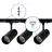 Bright Choice Complete Set 1-Fase Rail 1 Meter Zwart | incl. 3x Spot + GU10 2700K 3W Dimbaar + Eindkap, Voedingsconnector 