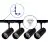 Bright Choice Complete Set 1-Fase Rail L 1,5 x 2 Meter Wit | incl. 8x Spot + GU10 2700K 3W Dimbaar + Eindkap, Voedingsconnector en L -Verbindingsstuk 