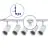 Bright Choice Complete Set 1-Fase Rail L 1 x 1,5 Meter Wit | incl. 5x Spot + GU10 2700K 3W Dimbaar + Eindkap, Voedingsconnector en L -Verbindingsstuk