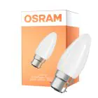 Osram Parathom Classic LED B22d Kaars Filament Mat 4.8W 470lm - 827 Zeer Warm Wit | Dimbaar - Vervangt 40W