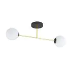 Emibig Plafondlamp Magnum Staal Zwart | Geschikt voor 2x E14 - Max 10W
