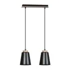 Emibig Hanglamp Bolero Staal Zwart | Geschikt voor 2x E27 - Max 15W