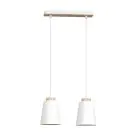 Emibig Hanglamp Bolero Staal Wit | Geschikt voor 2x E27 - Max 15W