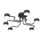 Emibig Plafondlamp Kurage Staal Zwart | Geschikt voor 6x GX53 - Max 12W
