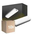 Voordeelpak 10x Bright Choice LED Bulkhead Zwart 3W 280lm - 830 Warm Wit | IP66