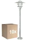 Voordeelpak 10x Nordlux Agger Sokkel Lamp Metaal Brushed Aluminium | Geschikt voor 1x E27 